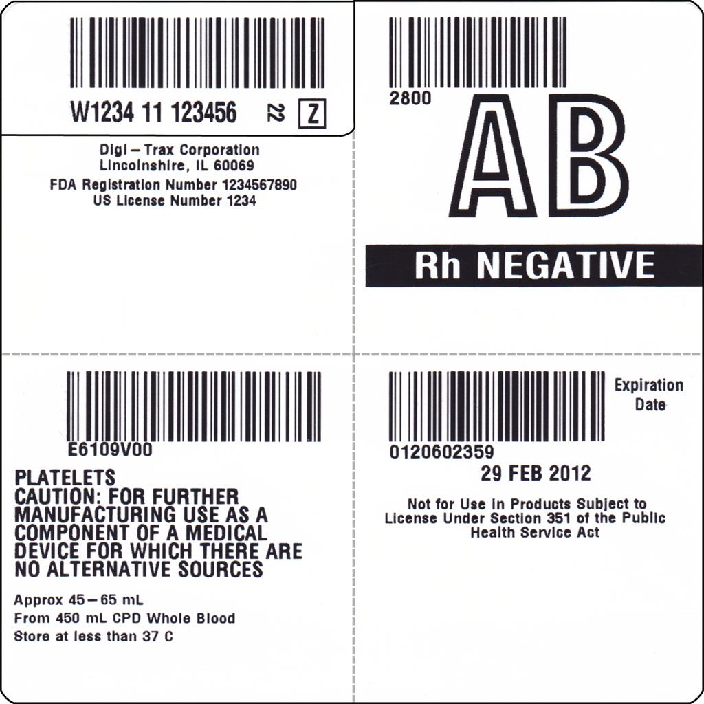Printable Blood Bag Label Template