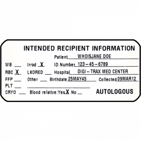 ISBT 128 Blood Bank Bar Code Labels | Digi-Trax®