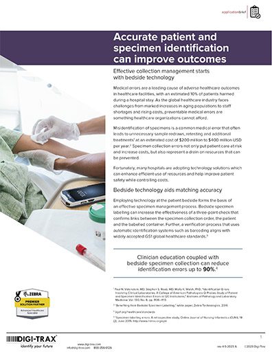Bedside Specimen Collection Application Brief D-T brochure thumbnail image 512px