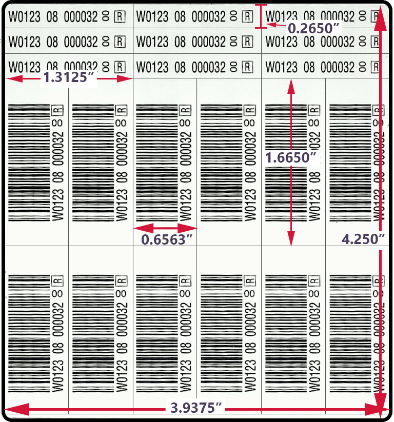 Donation Identification Number (DIN) label ISBT-128-I-600 600dpi 2016-version